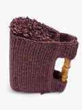 Bolso De Mano Cuadrado Efecto Rafia