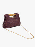 Bolso De Mano Cuadrado Efecto Rafia