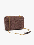 Bolso De Hombro Efecto Rafia Con Solapa