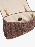 Bolso De Hombro Efecto Rafia Con Solapa