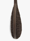 Bolso De Hombro Media Luna Efecto Rafia
