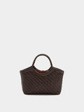 Bolso Tote De Piel Trenzada