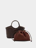 Bolso Tote De Piel Trenzada