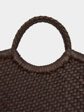 Bolso Tote De Piel Trenzada