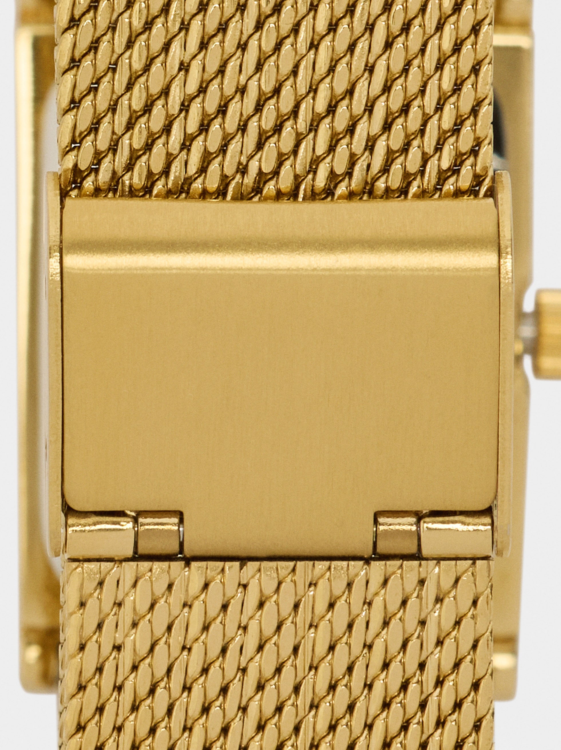 Reloj Cuadrado Malla Metálica De Acero