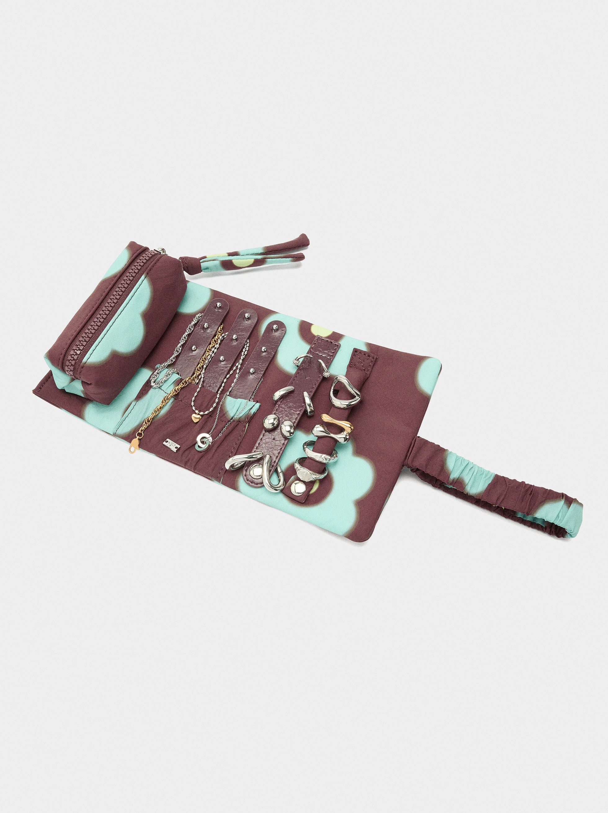 Joyero En Rollo Estampado De Nylon