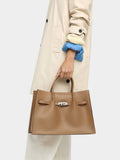 Bolso Tote Con Textura Y Cinturón