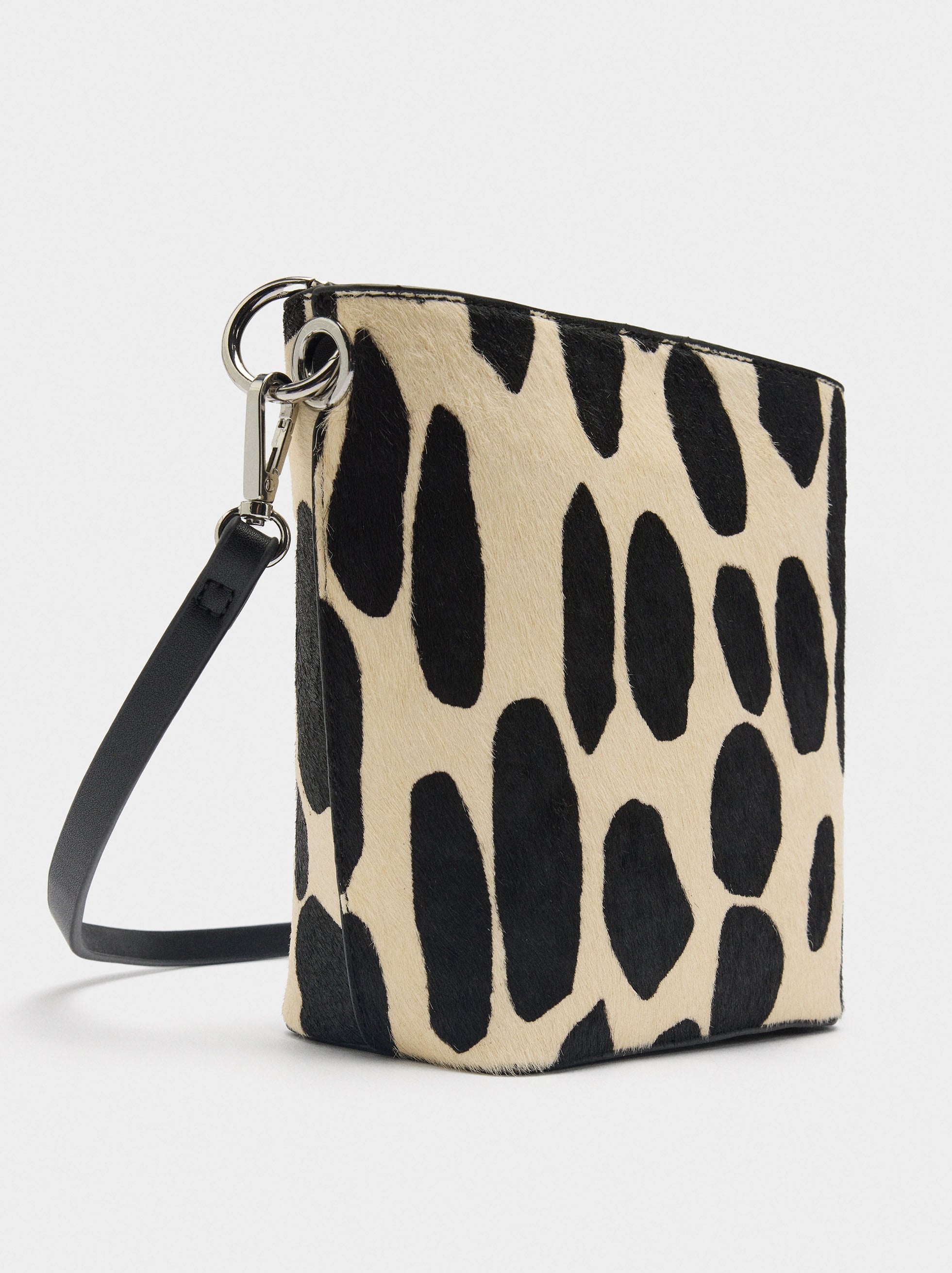 Bolso Bandolera De Piel Estampado Animal