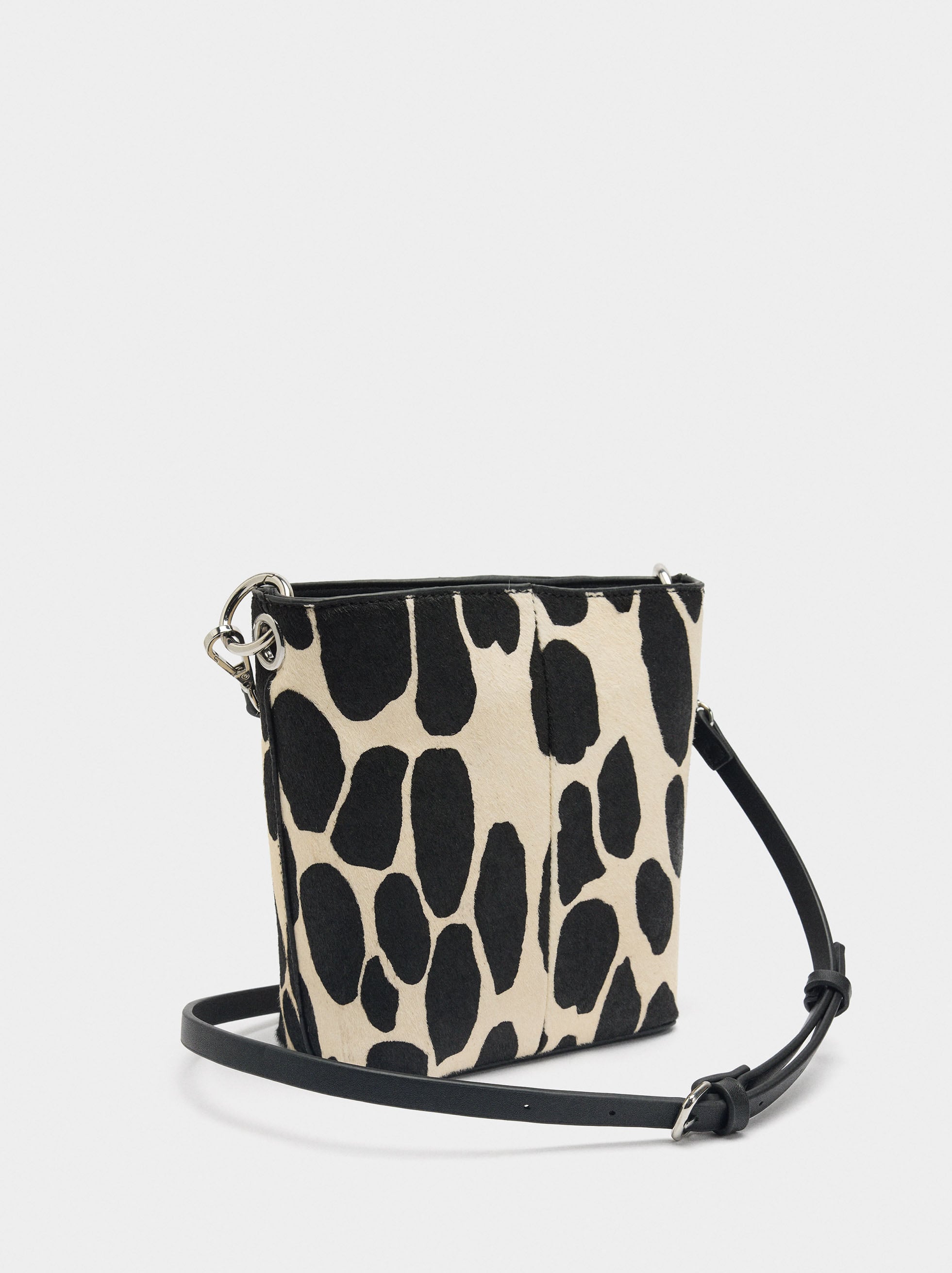 Bolso Bandolera De Piel Estampado Animal