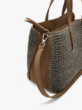 Bolso Tote Efecto Rafia Con Bandolera