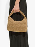 Bolso De Mano Efecto Rafia Con Bandolera