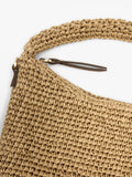 Bolso De Mano Efecto Rafia Con Bandolera