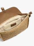Bolso Bandolera Efecto Rafia Con Solapa