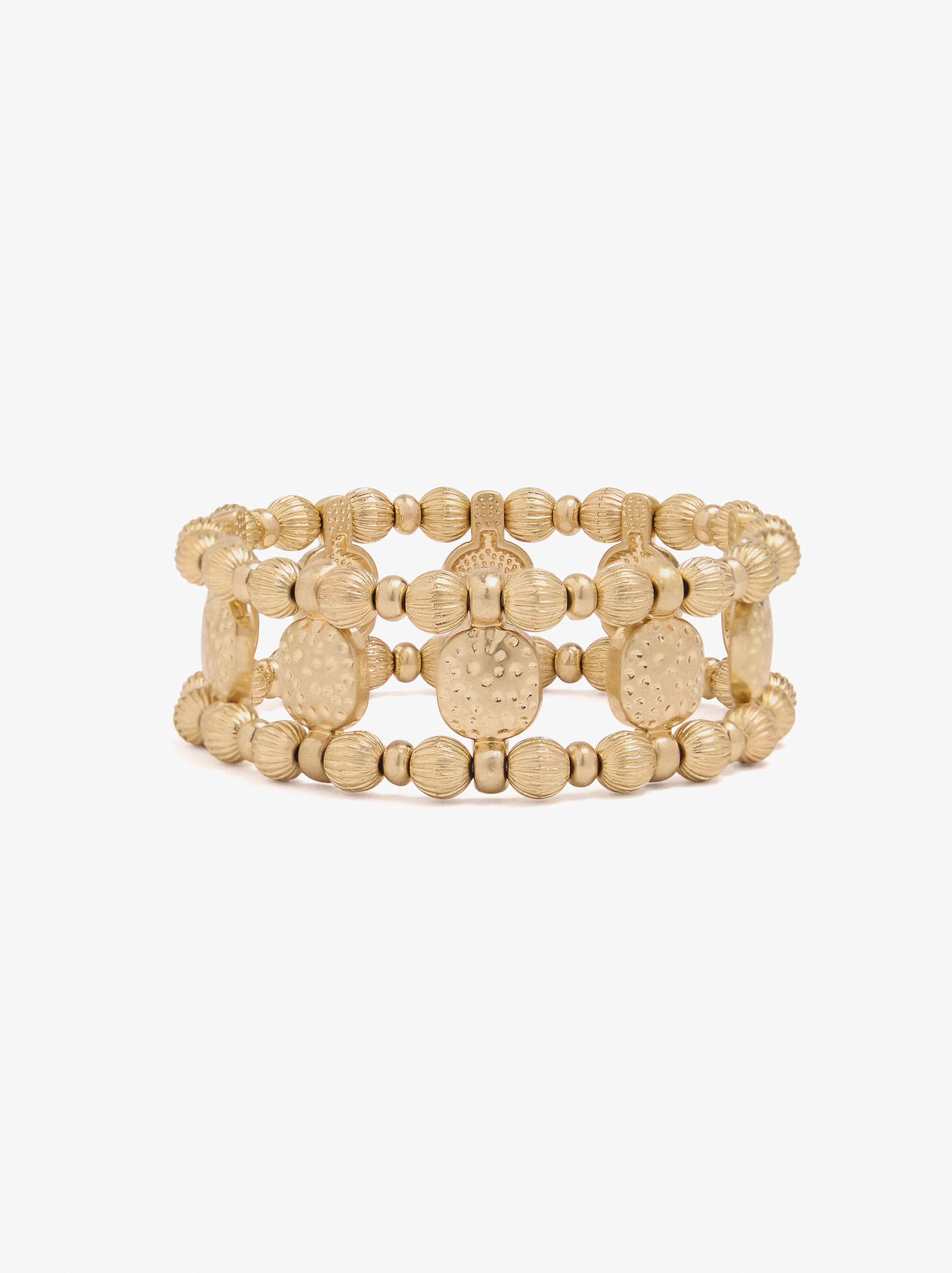 Pulsera Elástica Con Cuentas A Rayas