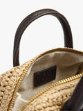 Bolso Bowling Efecto Rafia Con Colgante S