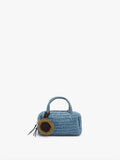 Bolso Bowling Efecto Rafia Con Colgante S