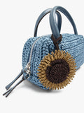 Bolso Bowling Efecto Rafia Con Colgante S