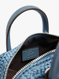 Bolso Bowling Efecto Rafia Con Colgante S