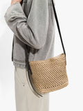 Bolso Bandolera Con Efecto Rafia