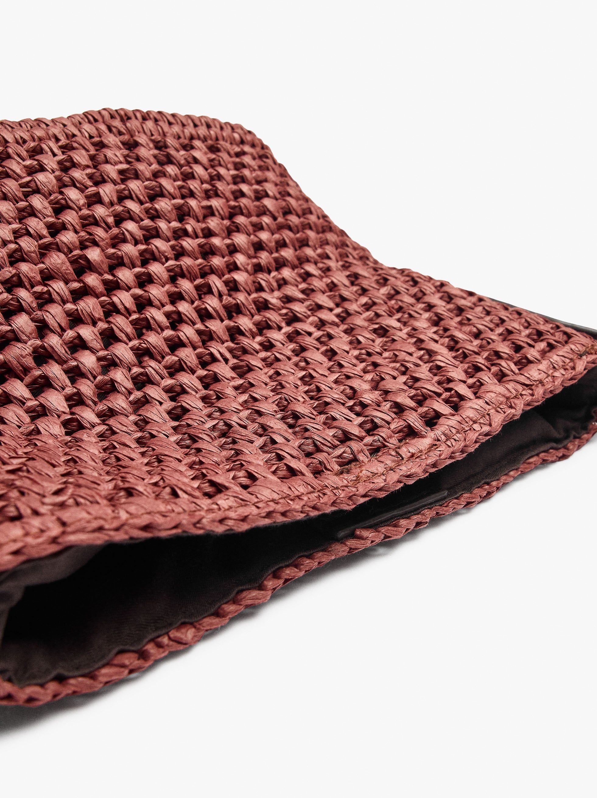 Bolso Bandolera Con Efecto Rafia