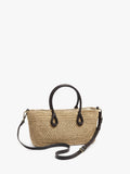 Bolso Tote Efecto Rafia Con Colgante