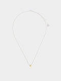 Collar Con Cruz Bicolor - Plata De Ley 925
