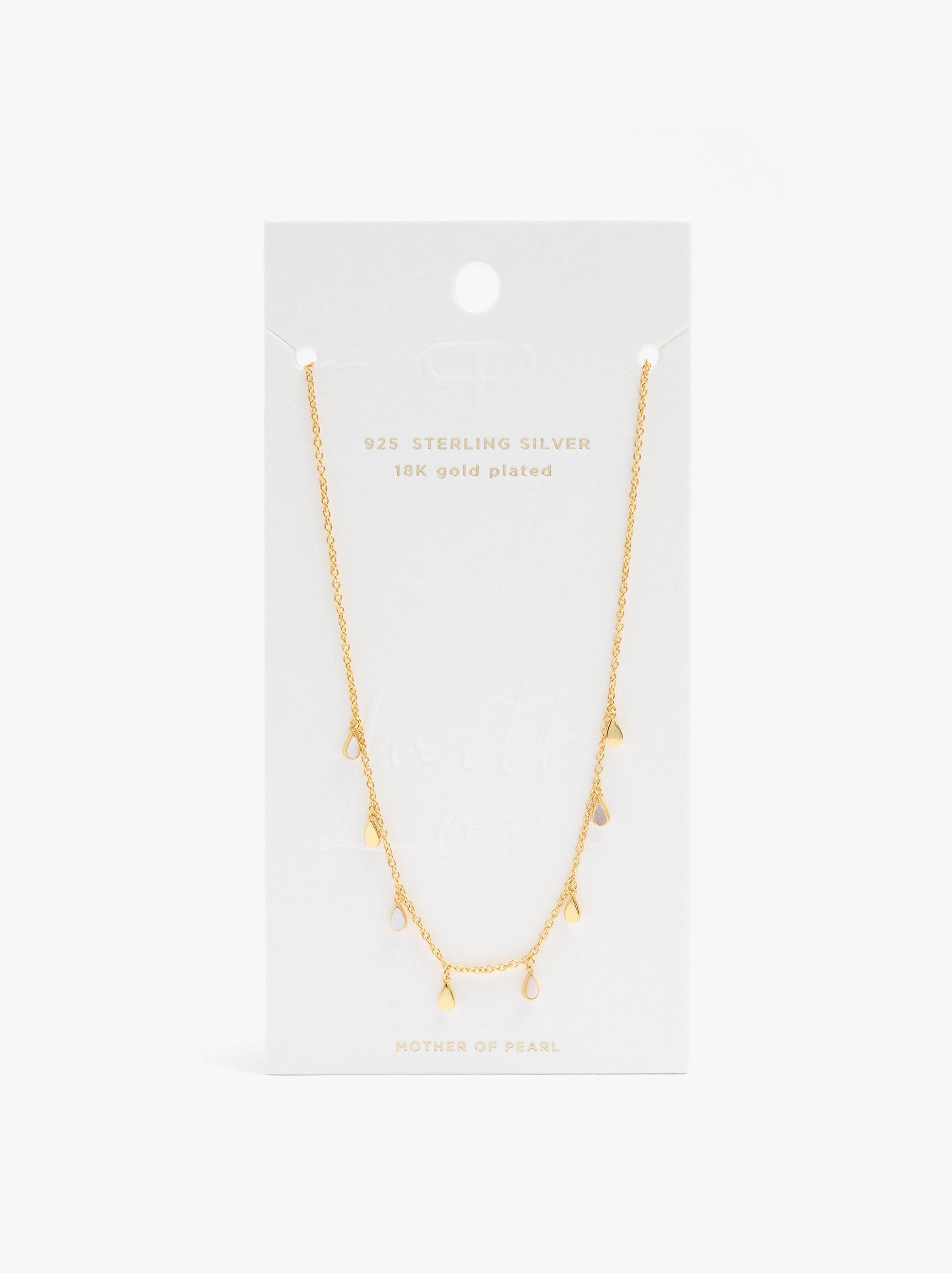 Collar Con Conchas Baño De Oro 18k - Plata De Ley 925