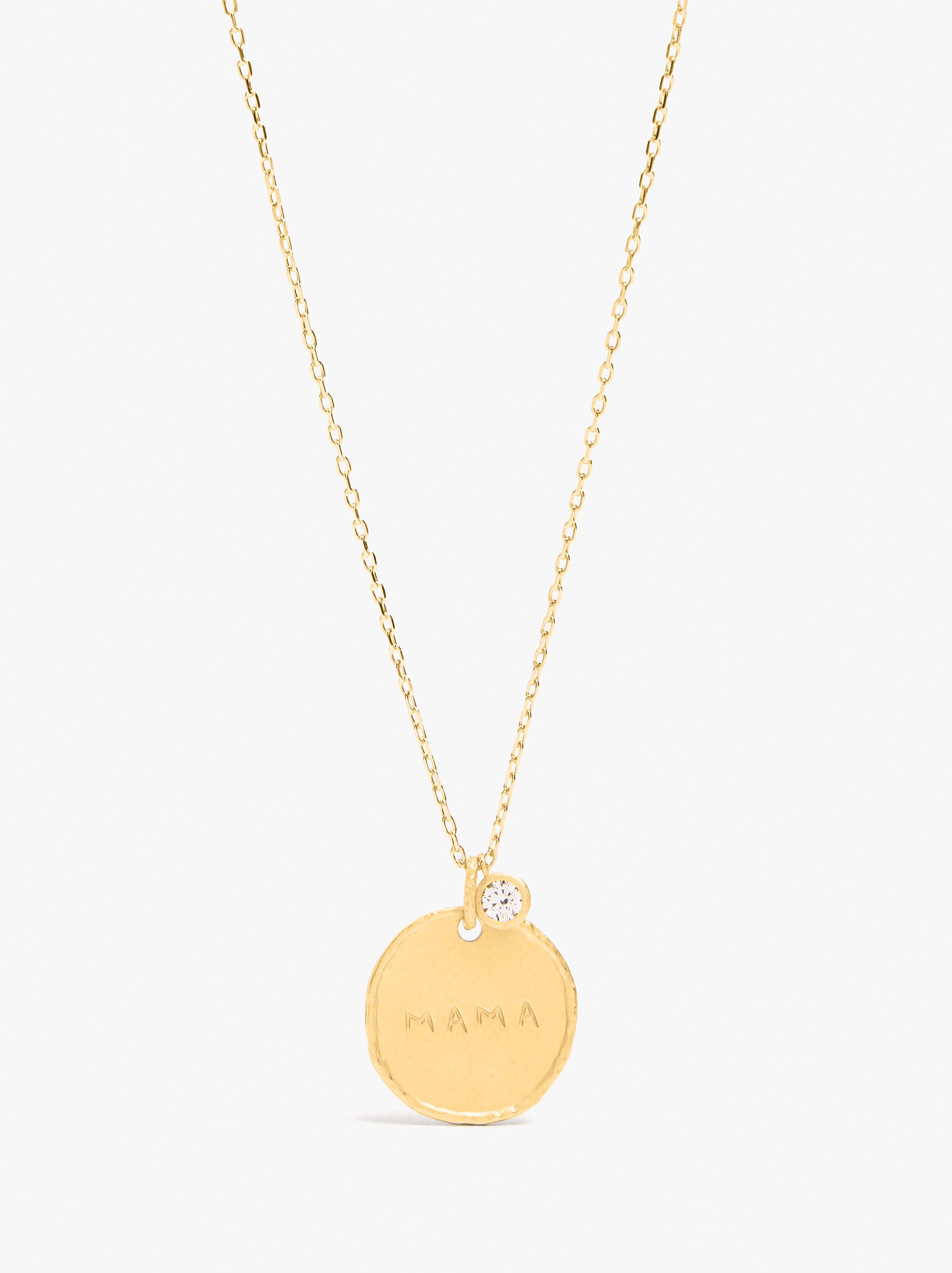 Collar Medalla Mama Baño De Oro 18k - Plata De Ley 925