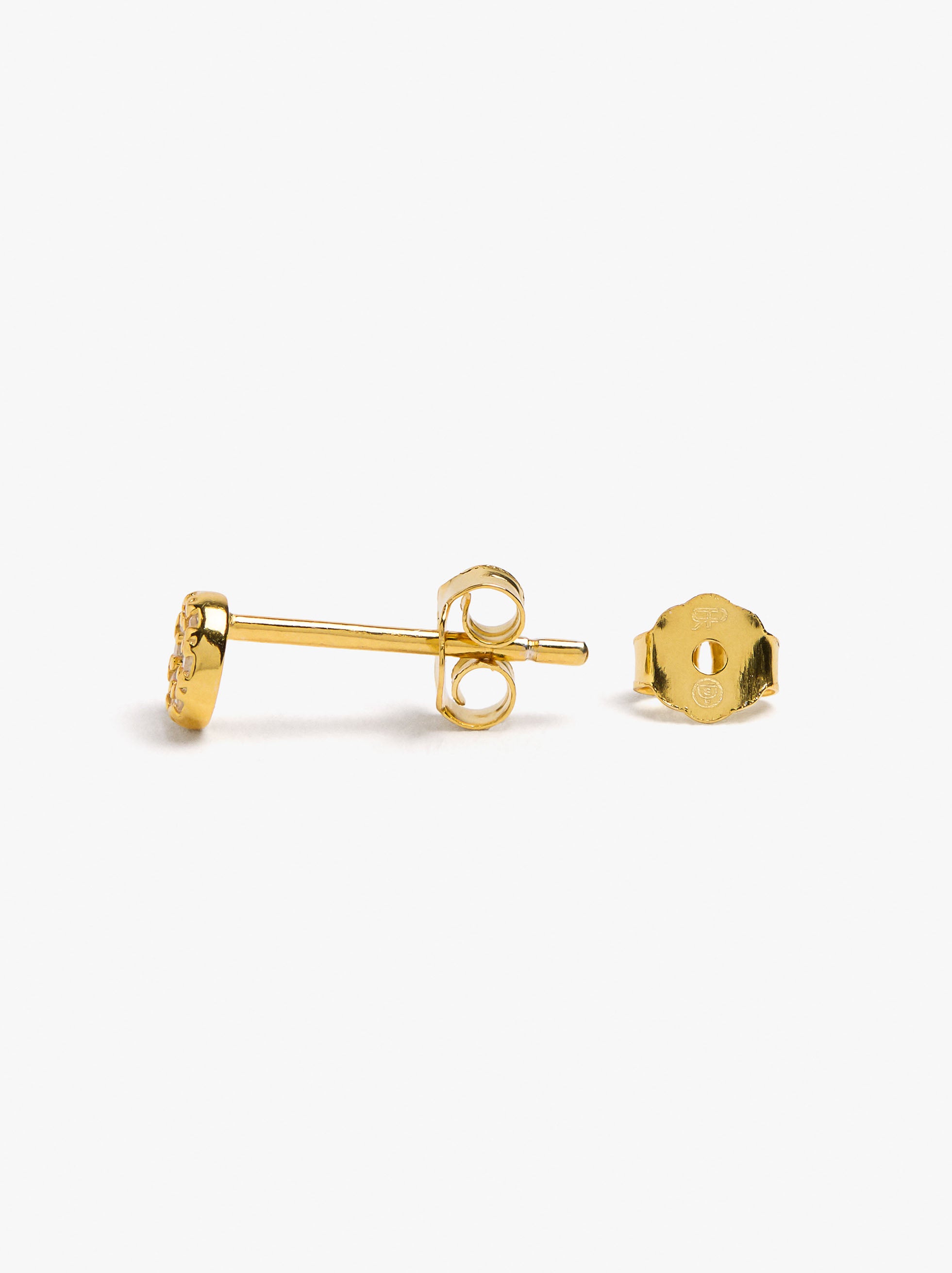 Set De Pendientes De Circonitas Baño De Oro 18k - Plata De Ley 925