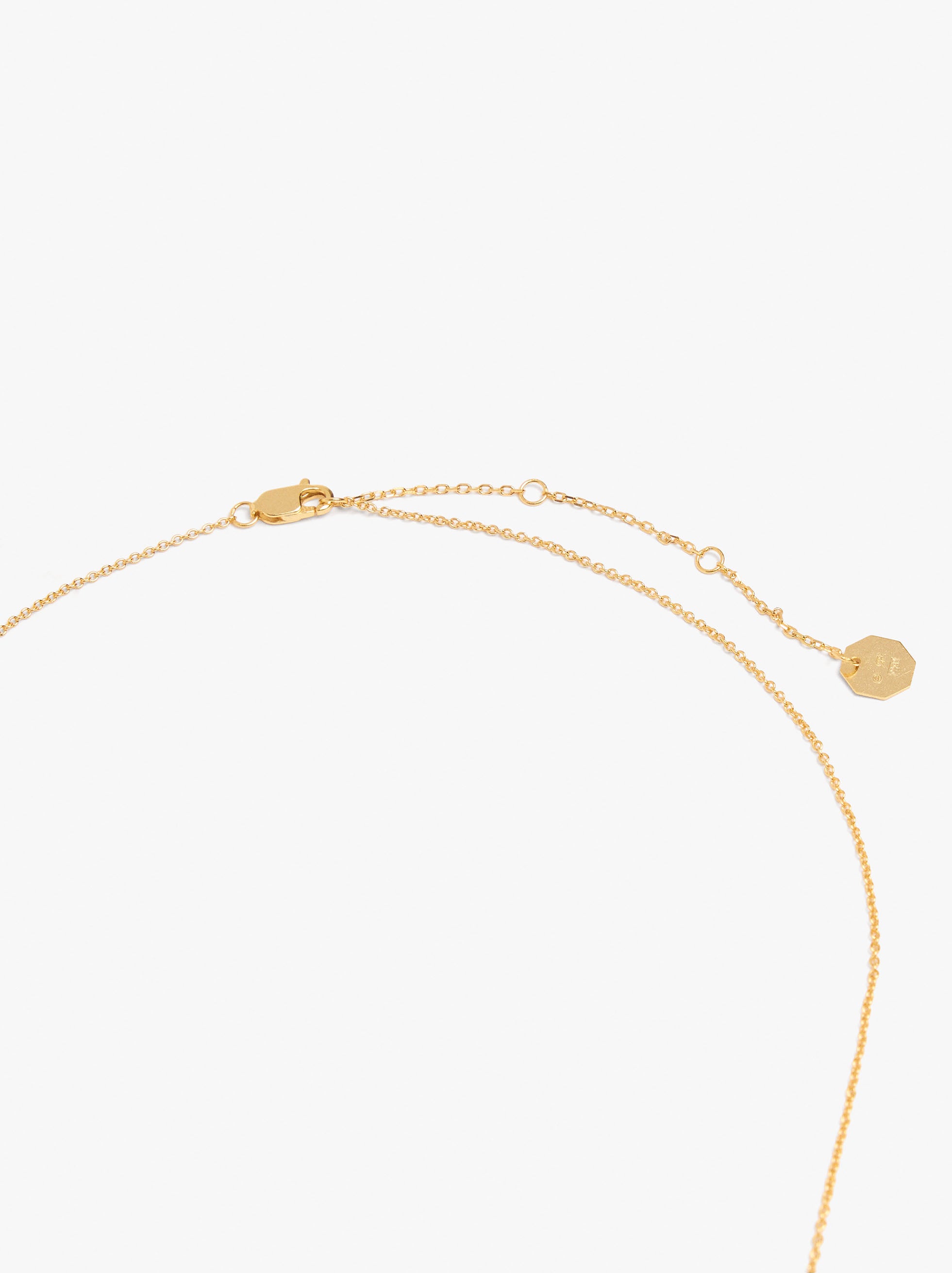 Collar Con Triángulo Y Circonita Baño De Oro 18k - Plata De Ley 925