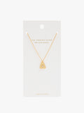 Collar Con Triángulo Y Circonita Baño De Oro 18k - Plata De Ley 925