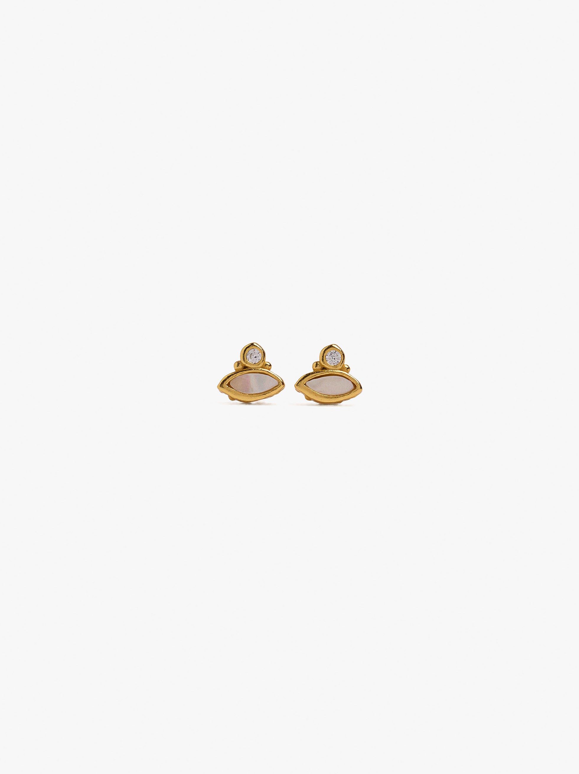 Set De Pendientes Baño De Oro 18k - Plata De Ley 925