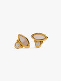 Set De Pendientes Baño De Oro 18k - Plata De Ley 925