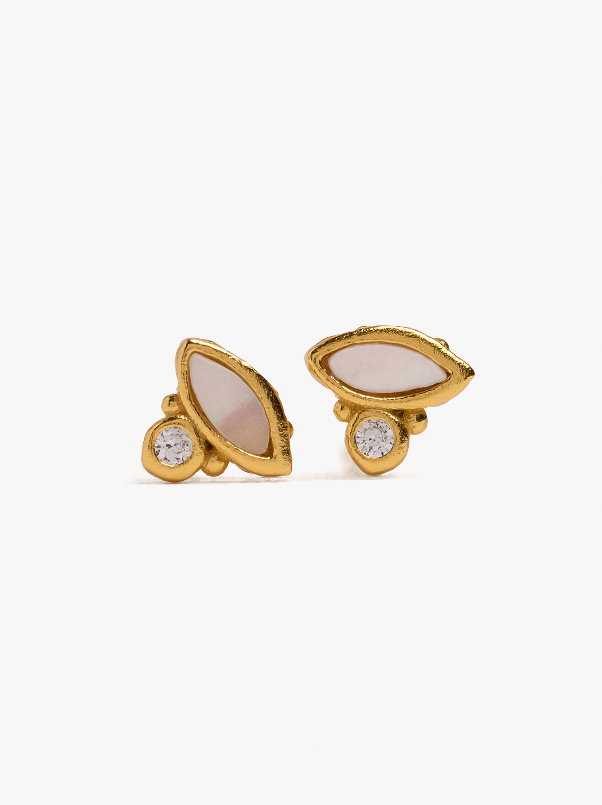 Set De Pendientes Baño De Oro 18k - Plata De Ley 925