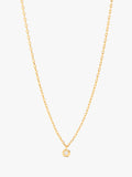 Collar Con Circonia Baño De Oro 18k - Plata De Ley 925