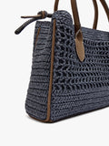 Bolso Tote Efecto Rafia Con Bandolera