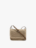 Bolso Bandolera Efecto Rafia Con Solapa