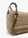 Bolso Bandolera Efecto Rafia Con Solapa