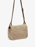 Bolso Bandolera Efecto Rafia Con Solapa