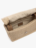 Bolso Bandolera Efecto Rafia Con Solapa