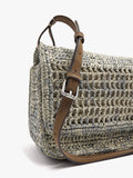 Bolso Bandolera Efecto Rafia Con Solapa