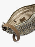 Bolso Bandolera Oval Con Efecto Rafia