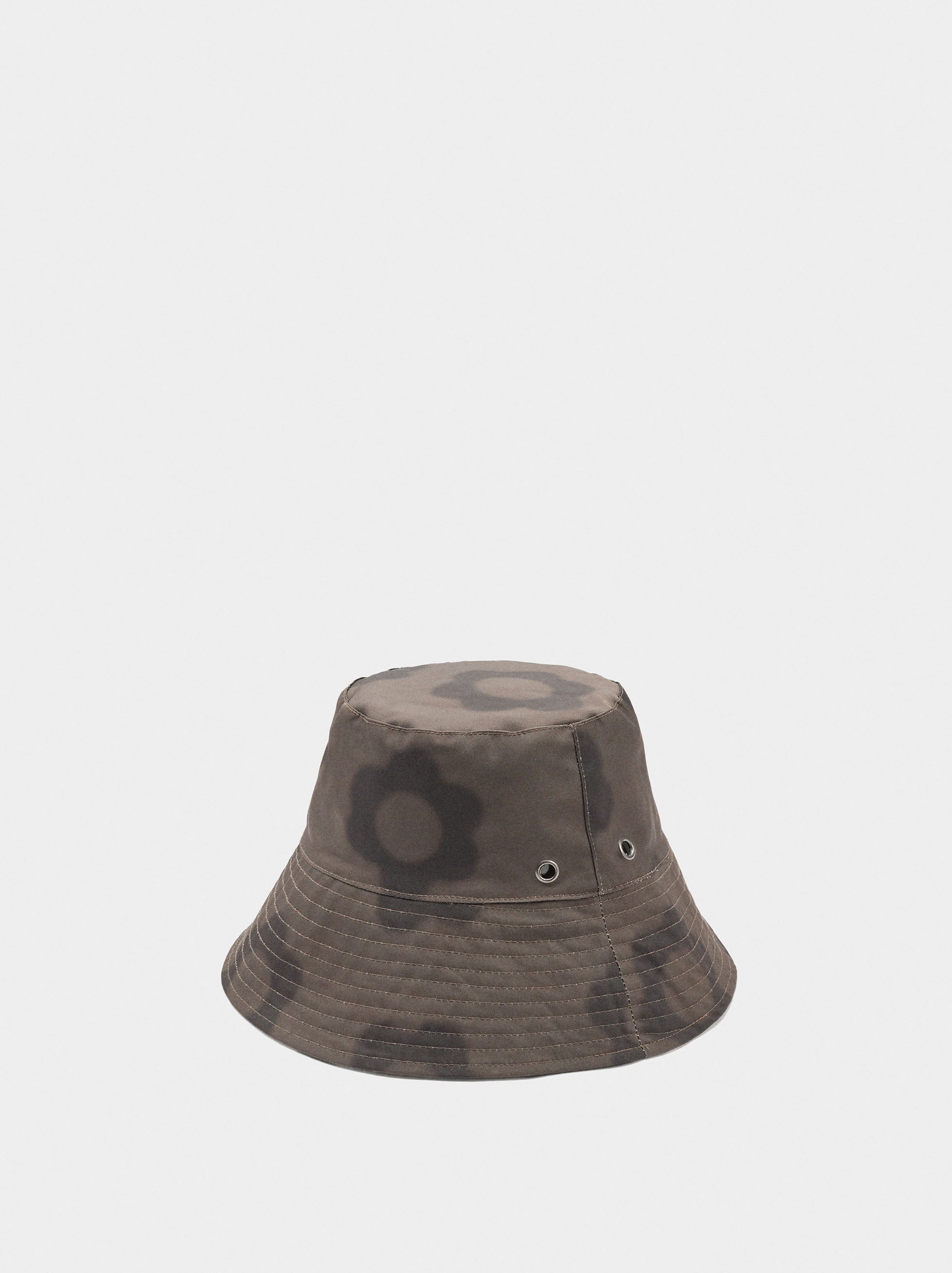 Sombrero Reversible De Nylon Estampado Floral