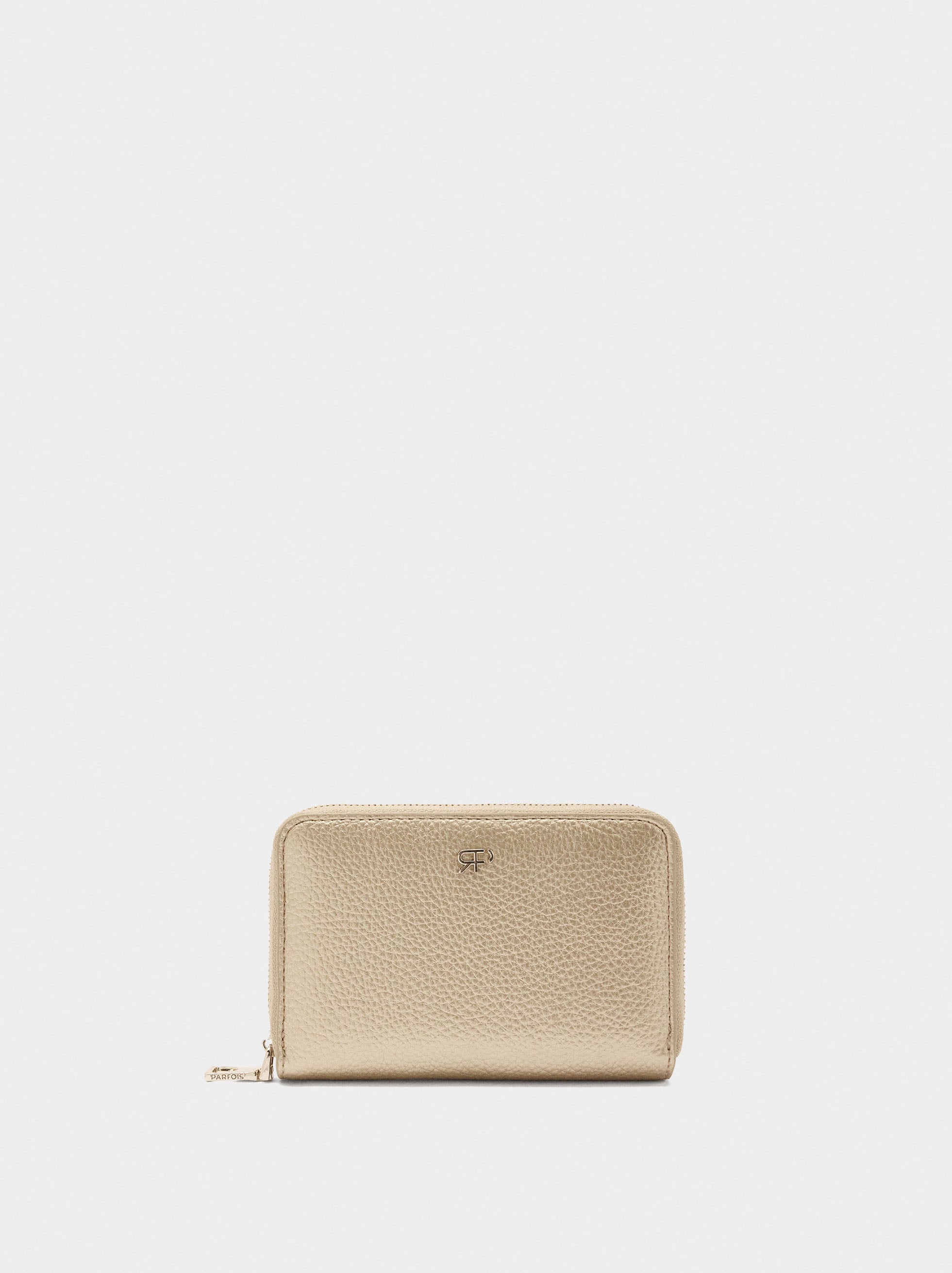 Cartera Con Textura Y Cierre De Cremallera