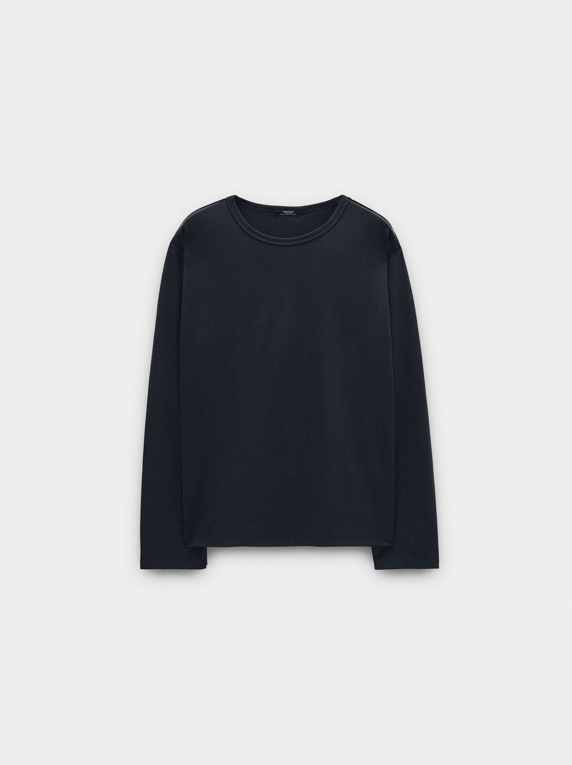 Camiseta Lisa De Manga Larga