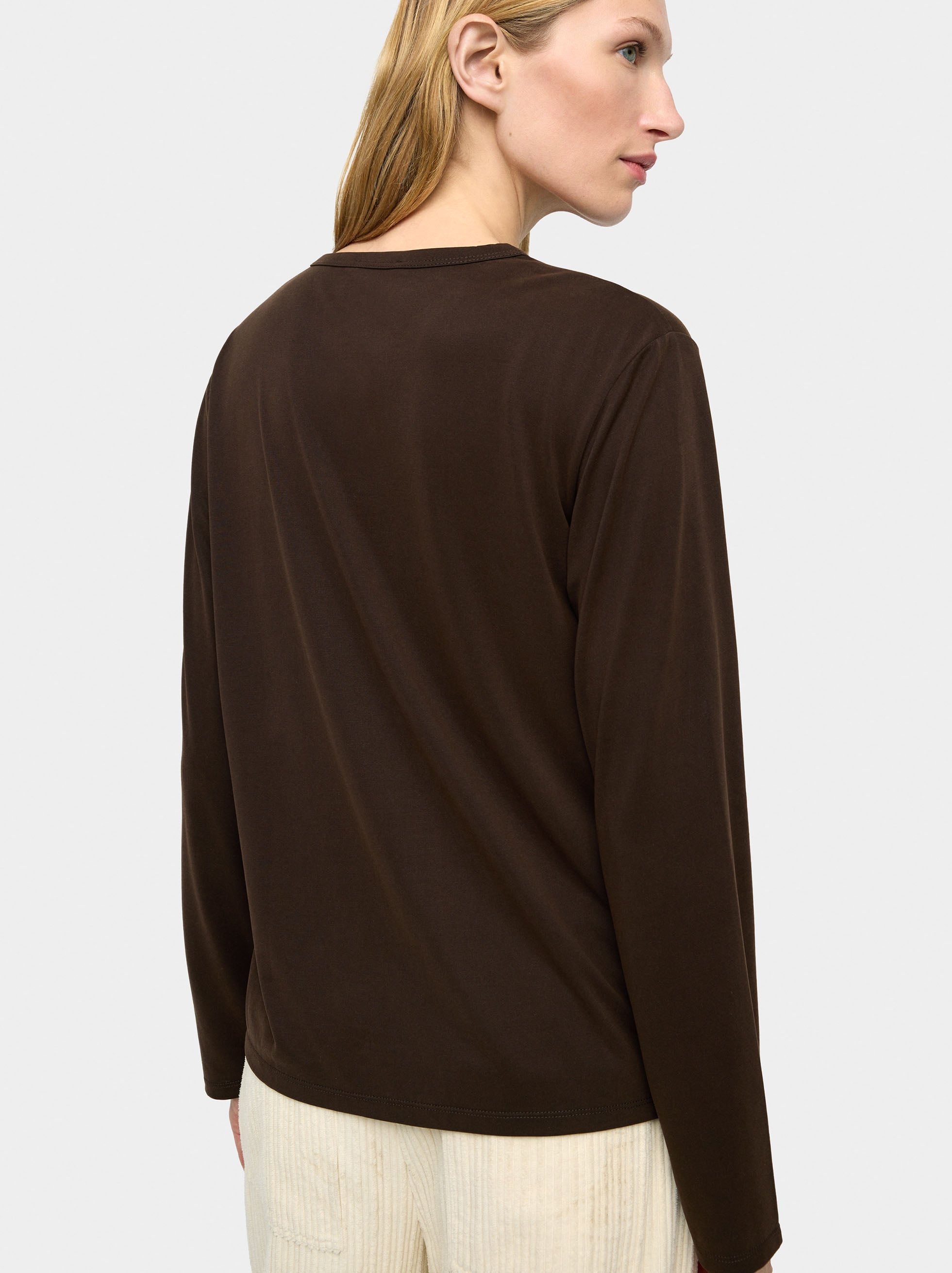 Camiseta Lisa De Manga Larga