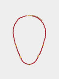 Collar Corto De Piedras Con Corazones