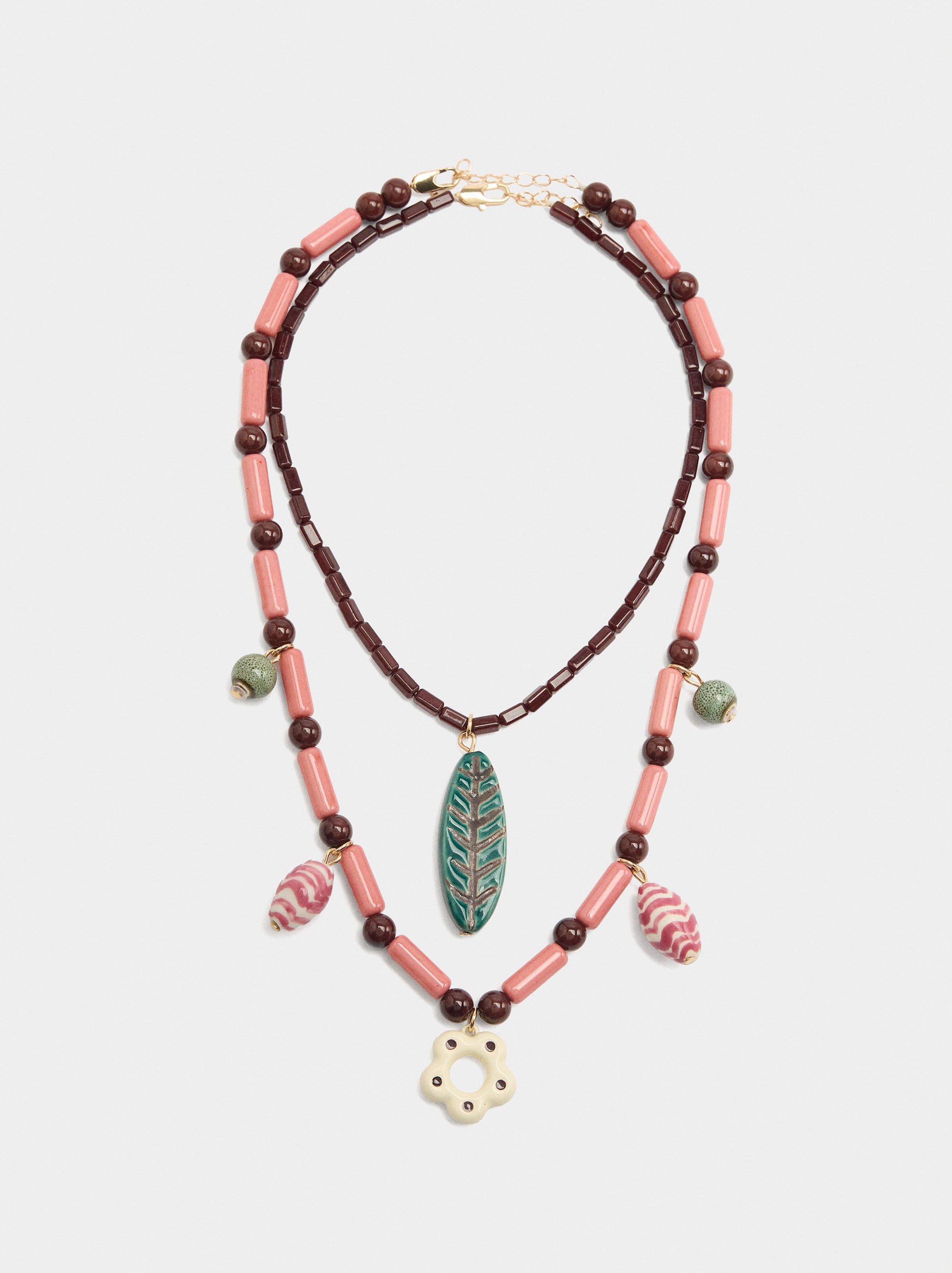Set De Collares Con Cerámica