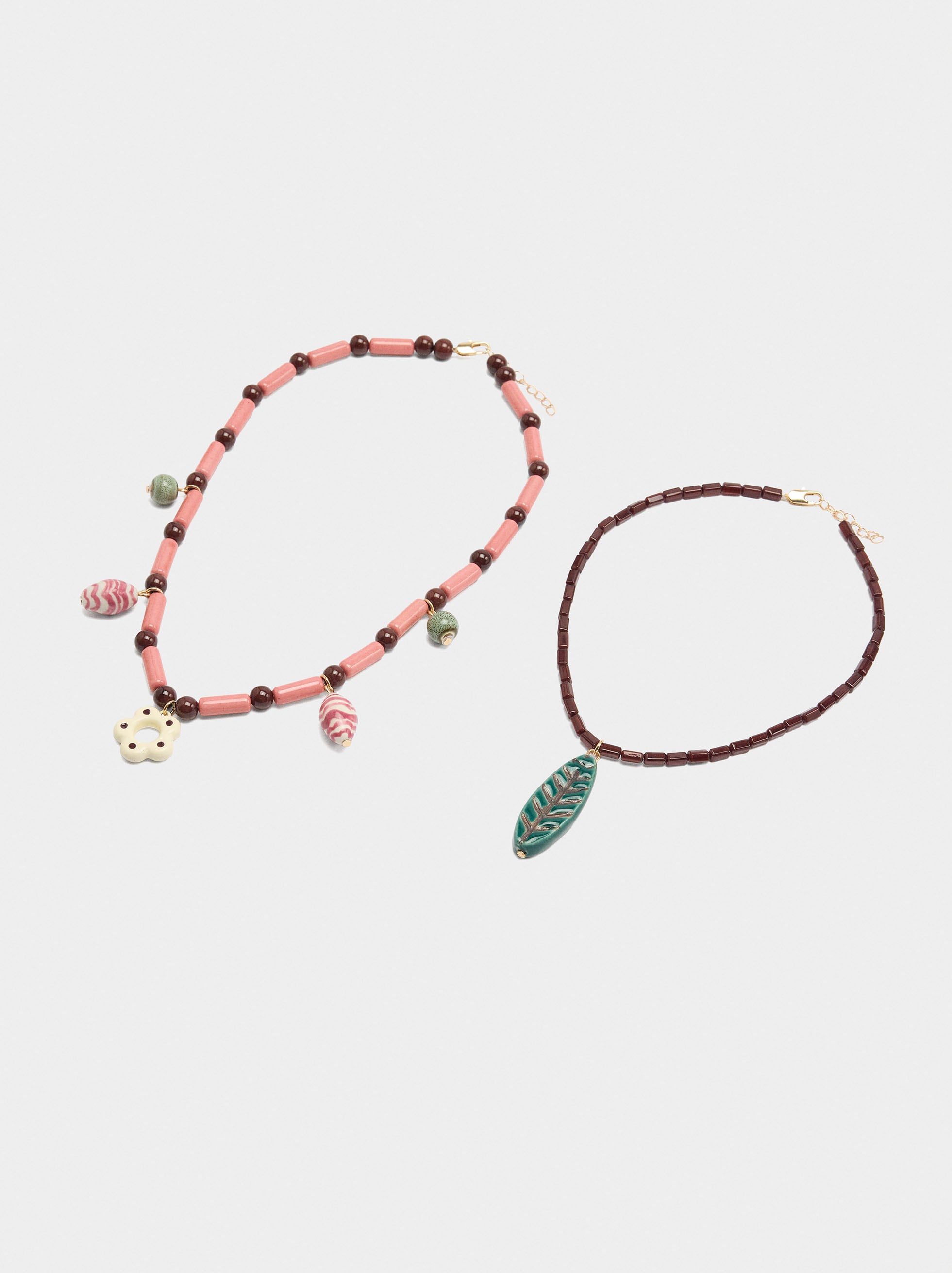 Set De Collares Con Cerámica