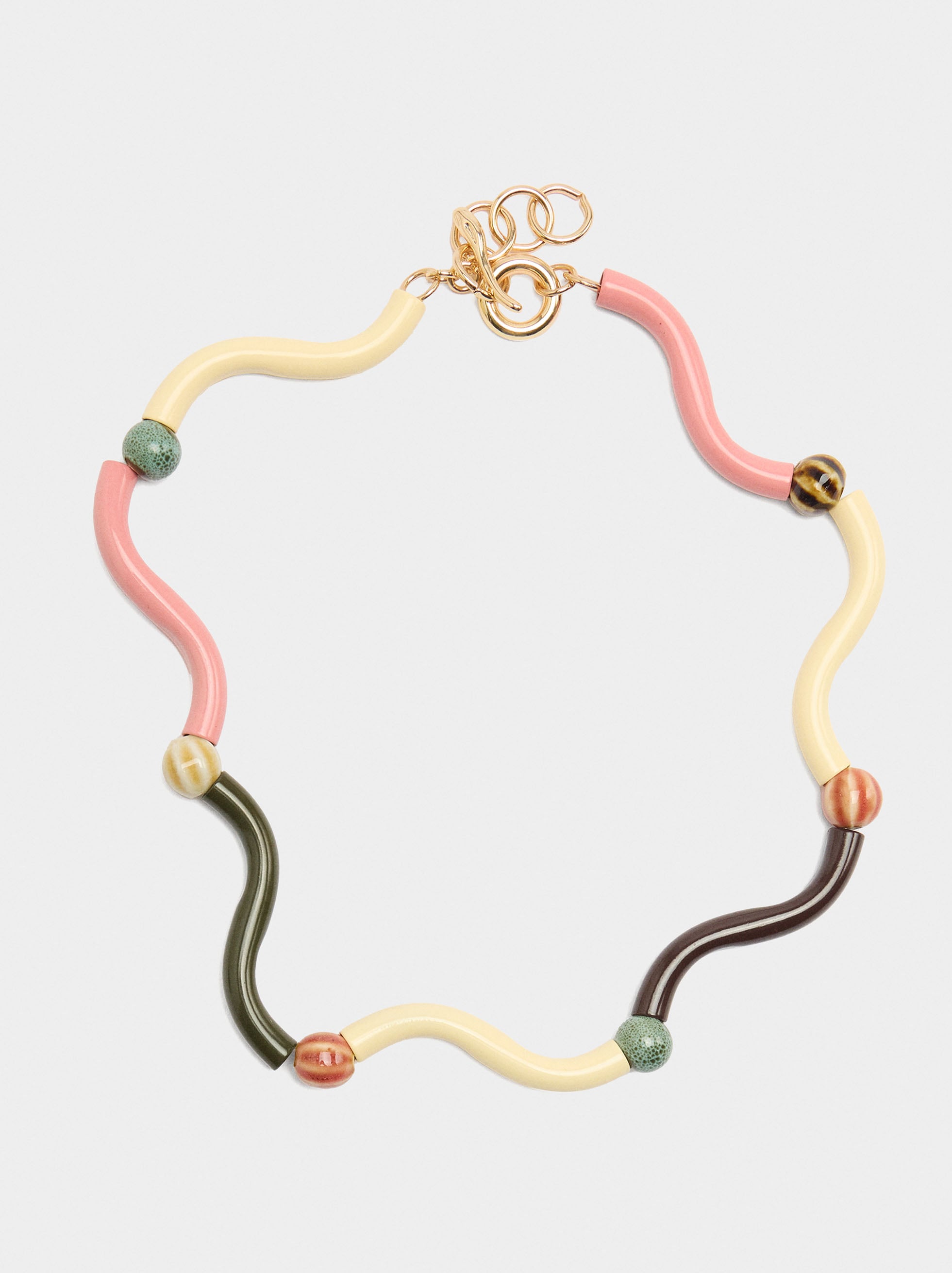 Collar Ondulado Con Cerámica